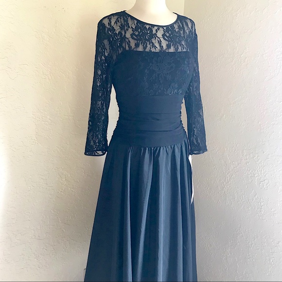 Jessica Howard Dresses Jessica Howard Black Lace Tea Length Dress 8